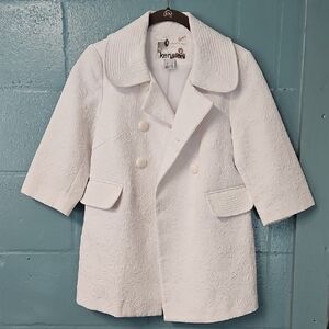 Vintage Style Matelasse Double-Breasted Pea Coat